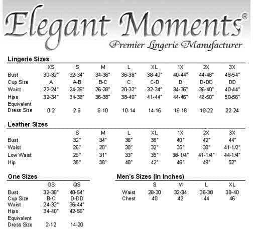 Elegant Moments IS-L1184 Öppen Byst Linne i Svart Läder med Justerbara Strumpeband - Storlek S - Bild 4